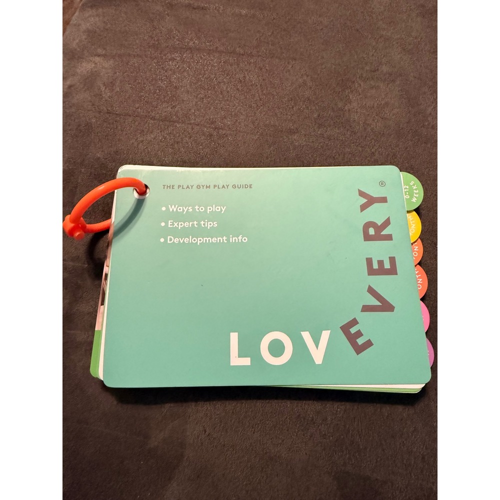 Lovevery The Play Gym Play Guide Developmental Activity Book 0-12 Months Teal